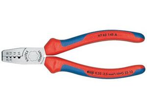 Lisovací kleště 145 mm na dutinky Knipex 97 62 145 A - leštěná hlava, vícesložkové návleky