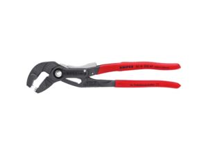 Kleště na hadicové spony KNIPEX 85 51 250 AF, 250 mm - uzamykatelné, protiskluzová rukojeť, šedě fosfátované atramentolem
