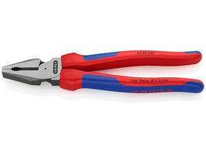Silové kombinované kleště 225 mm. KNIPEX 02 02 225 - leštěná hlava, vícesložkové návleky