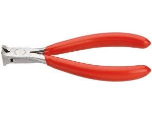 Čelní štípací kleště pro elektroniku 115 mm KNIPEX 64 11 115 - leštěná hlava, plastové návleky