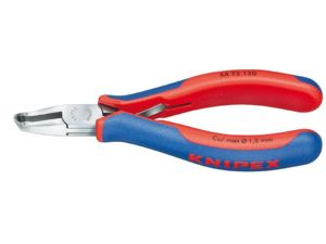 Čelní štípací kleště pro elektroniku 120 mm KNIPEX 64 72 120 - leštěná hlava, vícesložkové návleky