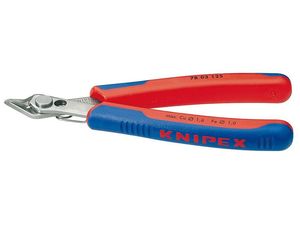 Stříhací kleště ELECTRONIC Super-Knips 125 mm KNIPEX 78 03 125 - chromováno, plastové návleky