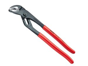 Instalatérské kleště s drážkovaným kloubem 250 mm KNIPEX 89 01 250 - leštěná hlava, plastové návleky