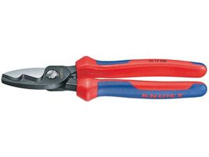 Kabelové nůžky 200 mm KNIPEX 95 12 200 - leštěná hlava, vícesložkové návleky