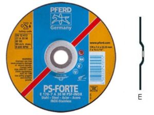 Hrubovací kotouč E 115-7 A 30 M PSF-INOX/22,23. PFERD – PS-FORTE