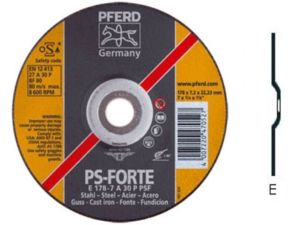 Hrubovací kotouč E 125-7 A 30 P PSF/22,23. PFERD – PS-FORTE