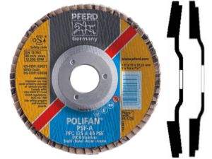Lamelový brusný kotouč PFC 115 Z 60 PSF/22,23. PFERD - PSF ZIRKON