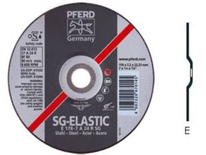 Hrubovací kotouč E 150-7 A 24 R SG/22,23. PFERD – SG-ELASTIC