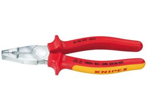 Kombinované kleště 190 mm - 1000V. KNIPEX 01 06 190 - chromováno, vícesložkové návleky VDE