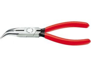 Půlkulaté kleště s břity pro radiotechniku 160 mm KNIPEX 25 21 160 - leštěná hlava, plastové návleky