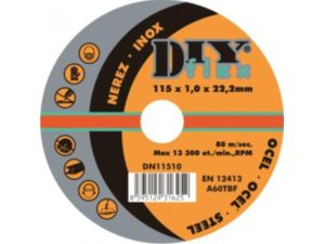 Řezný kotouč DIY o rozměru 180 x 2,0 x 22,2 mm.