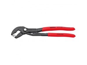 Kleště na hadicové spony KNIPEX 85 51 250 C, 250 mm - protiskluzová rukojeť, šedě fosfátované atramentolem