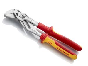 Klešťový klíč 250 mm, Knipex 86 06 250 - pochromováno, VDE vícesložkové návleky
