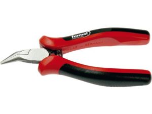 Kleště se špičatými čelistmi pro elektroniku zahnuté 130mm FORMAT