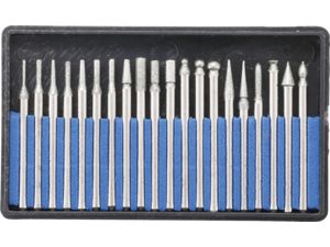 Diamantová brusná tělíska, dřík 3 mm BGS101607. Sada 20 dílů