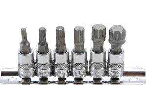 Zástrčné hlavice 1/4" XZN M4 ÷ M12 BGS102162 Sada 6 dílů