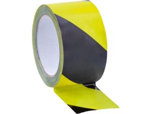 Výstražná značící páska PVC samostaně lepicí 60mmx66m červená/bílá