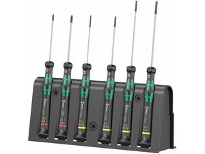 Wera 118150 Šroubováky pro elektroniku Kraftform Kompakt Micro typ 2035/6 A (Sada 6 dílů + stojánek)