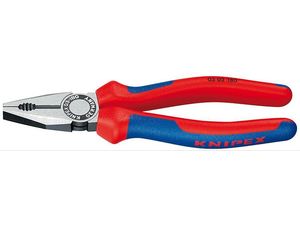 Kombinované kleště 200 mm. KNIPEX 03 02 200 - leštěná hlava, vícesložkové návleky