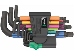 Wera 133164 Zástrčné klíče inbus 950/9 Hex-Plus Multicolour 2. Blacklaser SPKS (Sada 9 ks)
