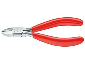 Boční štípací kleště pro elektroniku 115 mm KNIPEX 77 01 115 - leštěná hlava, plastové návleky