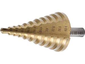 Stupňovitý vrták HSS průměr 6 ÷ 40,5 mm BGS101615 TiN