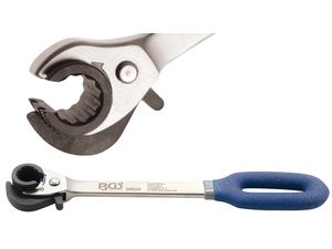 Otevřený očkový klíč 8 mm s ráčnou BGS1030828 na převlečné matice