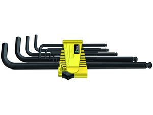 Wera 021728 Zástrčné klíče inbus 950/13 Hex-Plus Imperial 1, palcové, BlackLaser (Sada 9 dílů)