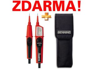 Zkoušečka napětí Benning DUSPOL Expert LED + kožené pouzdro ZDARMA