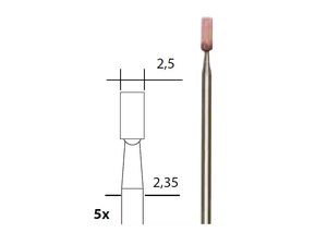 Stopkové brousky Proxxon. Korund - válec 2,5 mm - 5ks