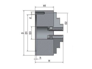 3čelisťové sklíčidlo Optimum pr. 100 mm s centrickým upínáním