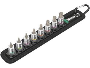 Wera 003881 Zástrčné hlavice Zyklop HEX 2 ÷ 8 mm Belt A 2, přidržovací funkce, upínací část 1/4" (Sada 8 dílů)