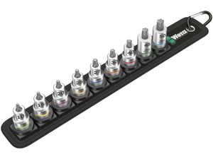 Wera 003972 Zástrčné hlavice Torx Zyklop 3/8" Belt B 3 TORX® HF s přidržovací funkcí (Sada 9 dílů)