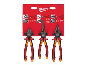 Elektrikářské kleště VDE Milwaukee 4932464575 Sada 3 ks