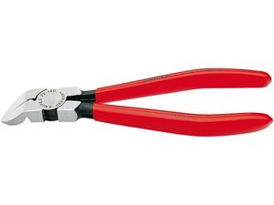 Boční štípací kleště na plasty v úhlu 45° 160 mm KNIPEX 72 11 160 - leštěná hlava, plastové návleky