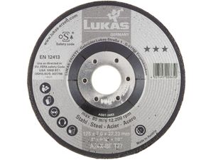 Brusný kotouč Lukas PROGRESS T27 125x7,0 A24X-BF STEEL