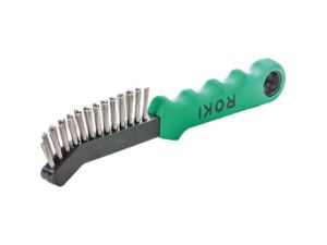 Ruční kartáč 225 mm na brzdové třmeny Lessmann ROKI, INOX drát, rovný, 2-řadový