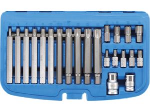 Bity 3/8" Ribe profil M5 ÷ M14 BGS105013 Sada 22 dílů