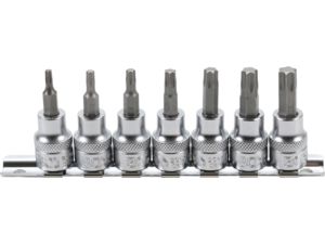 Zástrčné hlavice 3/8" T-profil (Torx) T15 ÷ T50 BGS105108 (Sada 7 dílů)