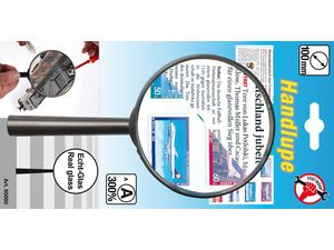Ruční lupa Kraftmann pr. 100 mm, 3x zvětšení BGS1085860