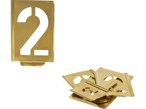 Značkovací šablona 0–9 výška písma 20mm TURNUS