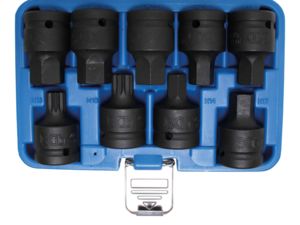 Zástrčné hlavice 3/4", inbus 14 ÷ 24mm, XZN M16 ÷ M18 BGS105054, rázové (Sada 9 dílů)
