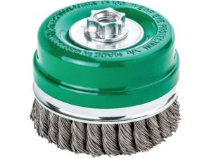 Hrncový kartáč inox 80 x 0,5 mm M14 Lessmann 484817, splétaný drát