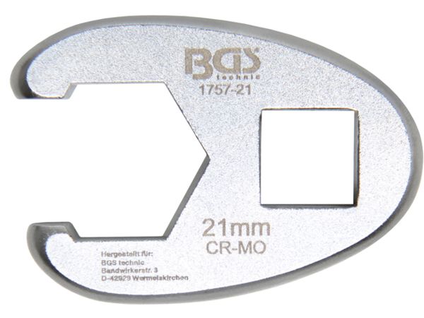 Plochý otevřený klíč 1/2" - 21 mm BGS101757-21