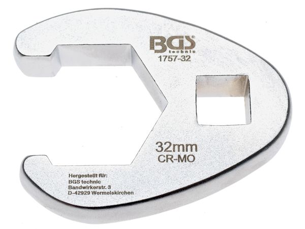 Plochý otevřený klíč 1/2" - 32 mm BGS101757-32