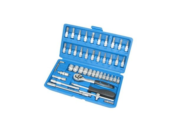 Gola sada 1/4" (4 ÷ 14 mm) BGS102145 Super Lock - 46 dílů v kufru