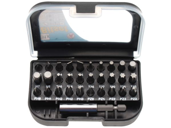 Bity 1/4" Kraftmann BGS1020820. Sada 32 dílů