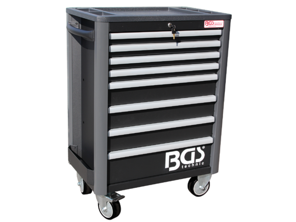 Montážní pojízdný vozík BGS104111, 8 zásuvek. Prázdný