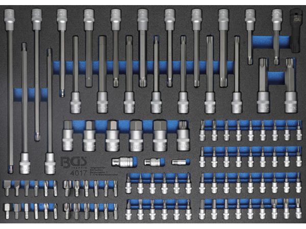 Nářaďový modul 3/3 - BGS104017 Hlavice TORX, inbus, XZN, RIBE. Sada 104 dílů