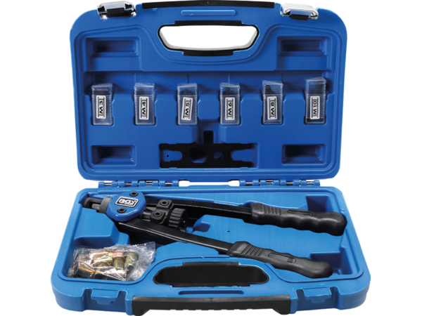 Nýtovací kleště na maticové nýty M3 ÷ M10 BGS100408, 4 nástavce